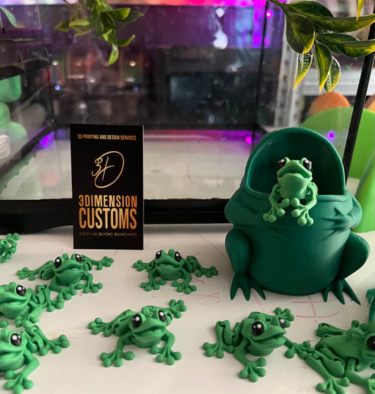 Mini Flexi Frog Keychain
