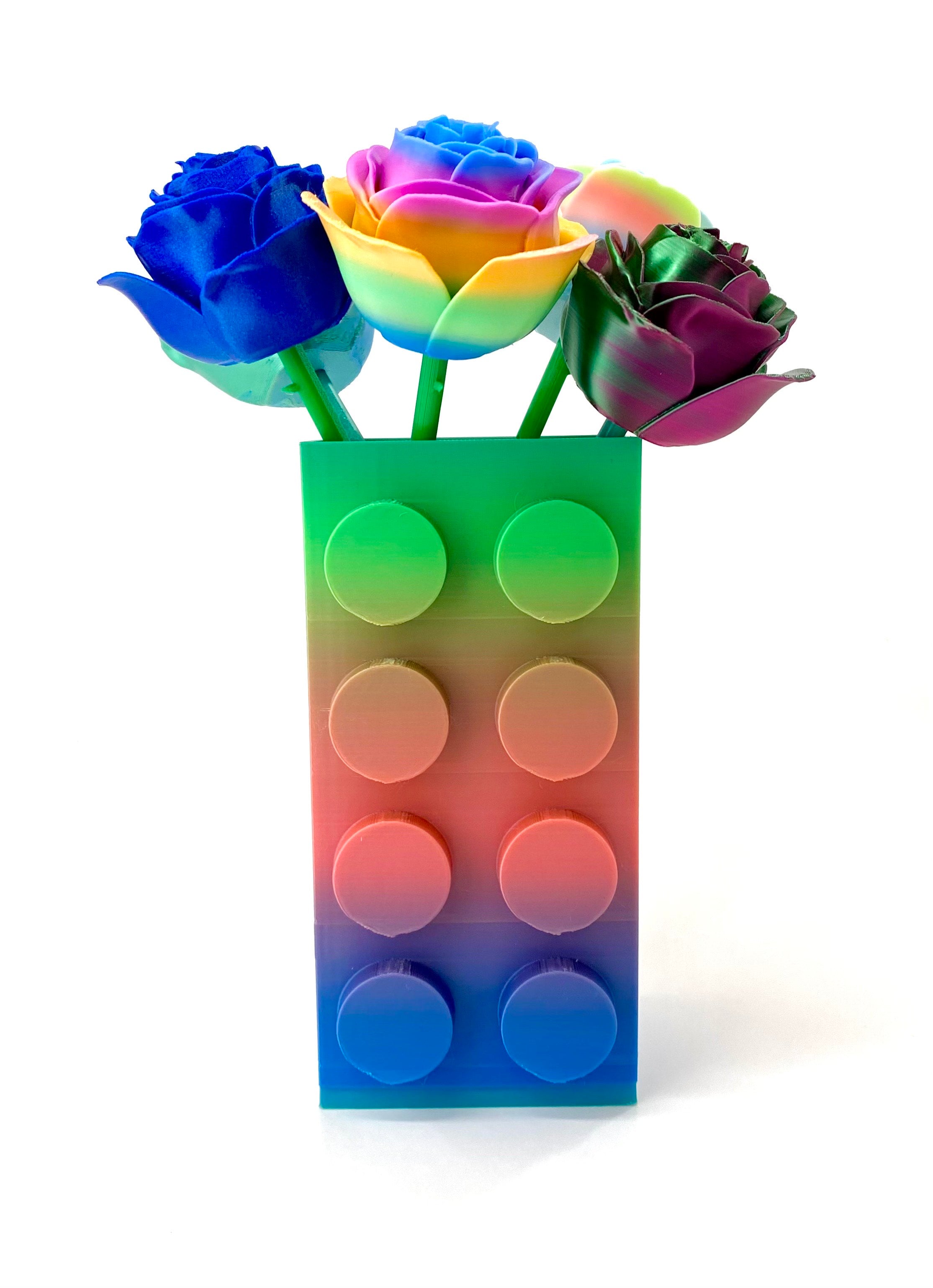 3D Building Block Vase