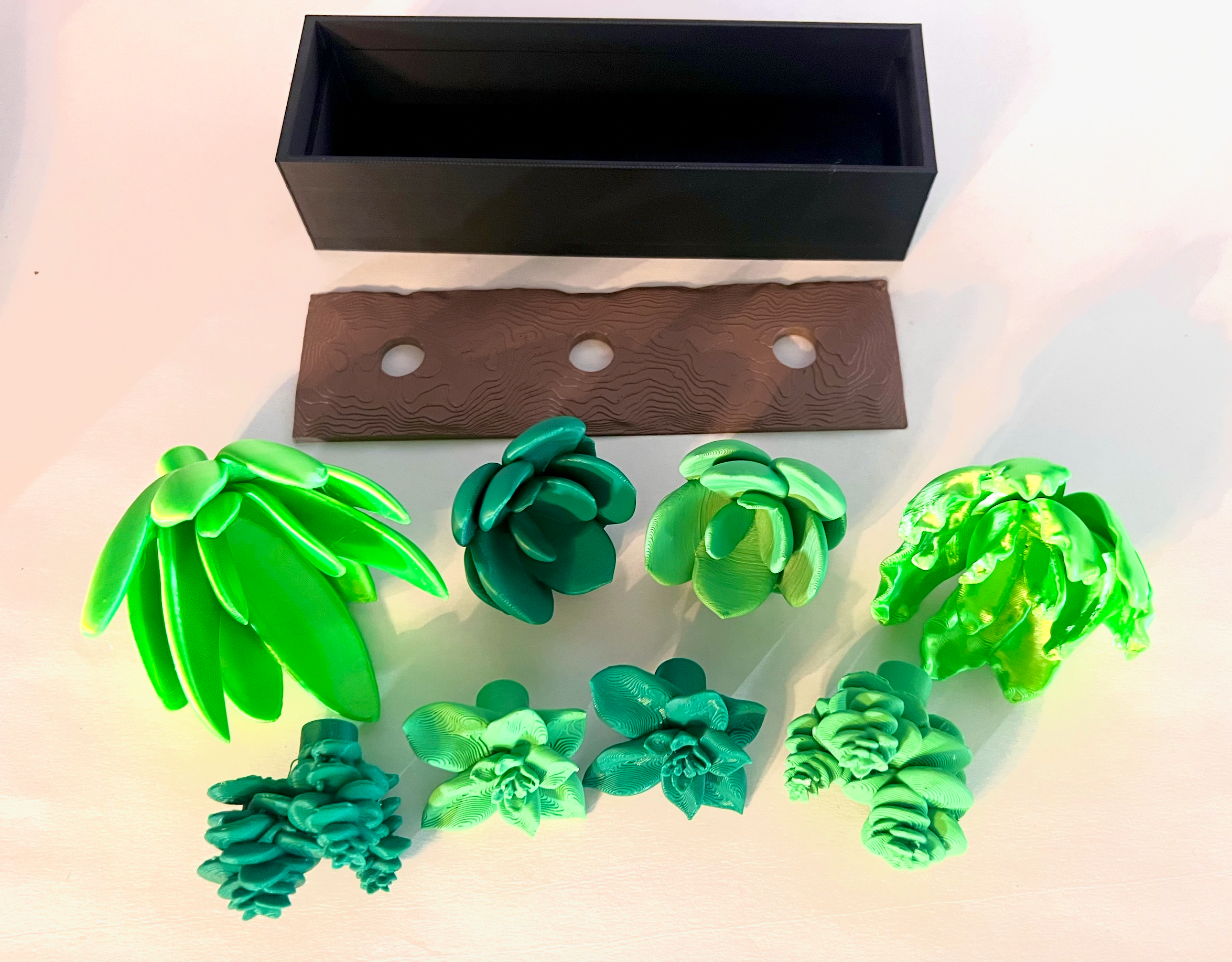 3d printed succulent planter BloomBox Mini – 3D Printed Succulent Planter Black