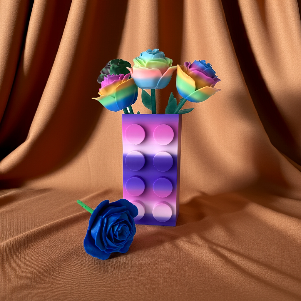 3D Building Block Vase